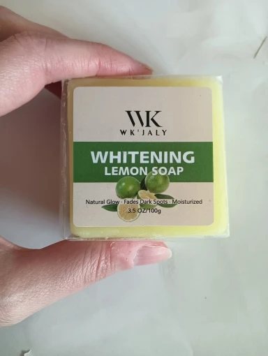 A buyer's photo of the lemon soap bar