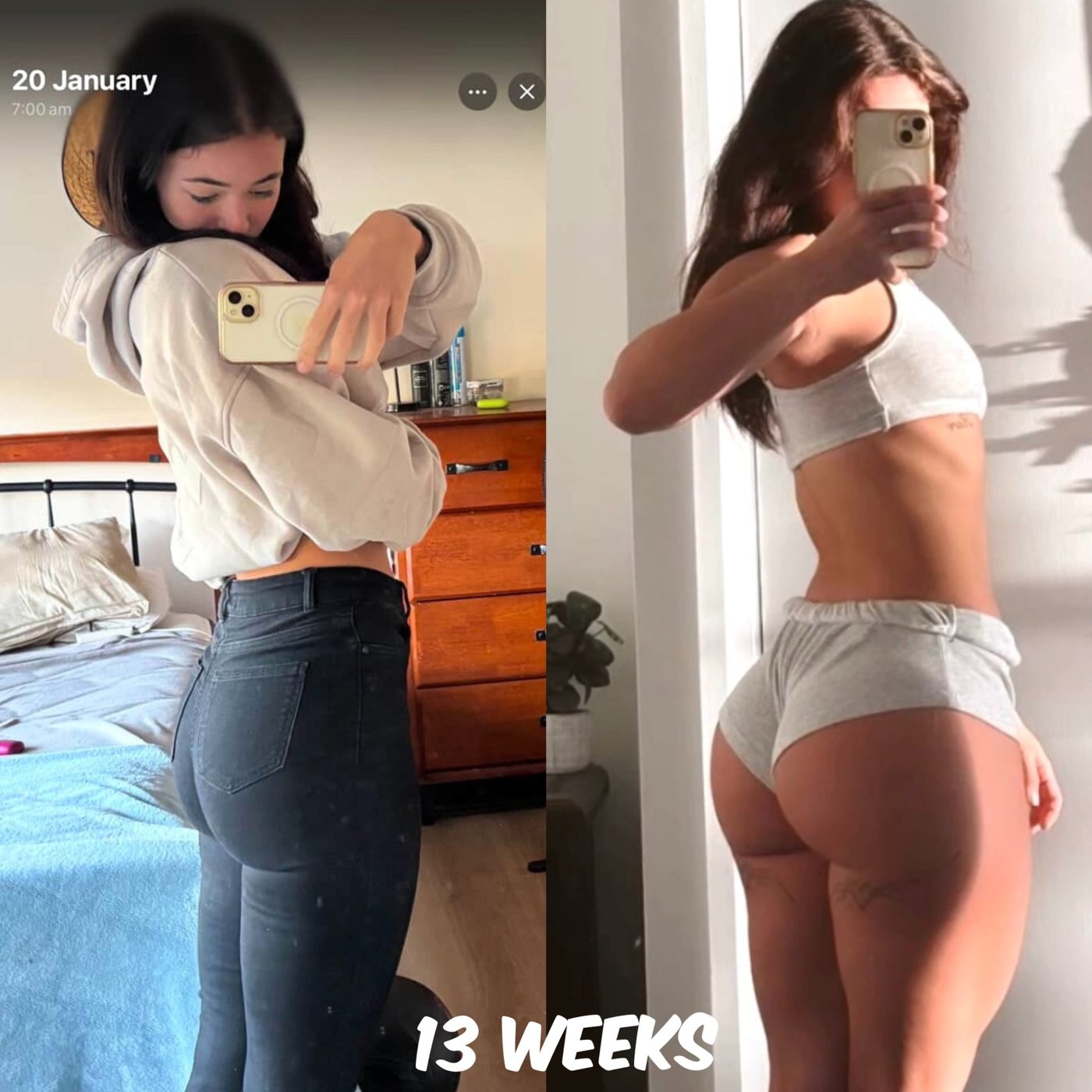 13-week transformation, before and after